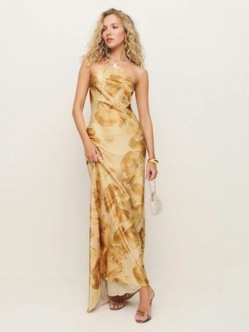 Reformation Zinna Maxi Dress Yellow Caldine