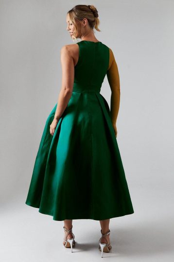 Coast Cross Neck Twill Bridesmaid Dress Green