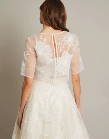 Monsoon Rosie lace floral bridal top ivory