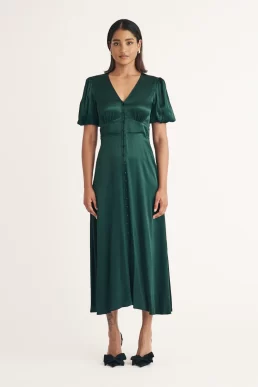 Nobody's Child Green Bridesmaid Tyra Midi Dress