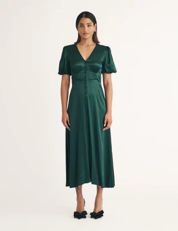 Nobody's Child Green Bridesmaid Tyra Midi Dress