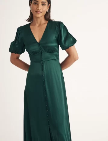 Nobody's Child Green Bridesmaid Tyra Midi Dress