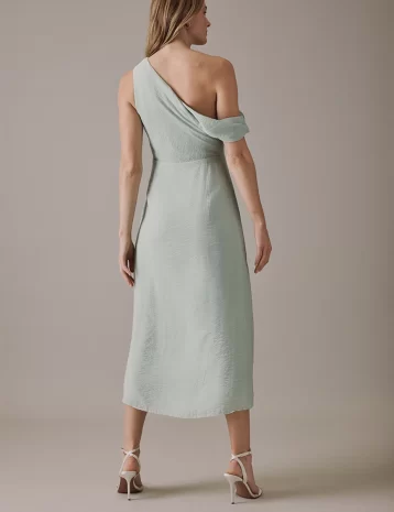 Nobody's Child Soft Green One Shoulder Midi Skylar Bridesmaids