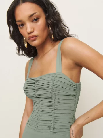 Reformation Josetta Dress Seafoam Green