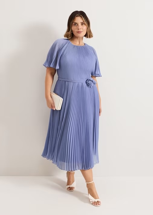 Kathleen Pale Blue Pleat Dress, £149