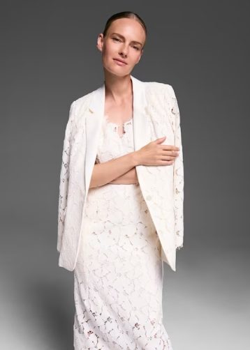 Phase Eight Gracie Lace Blazer Ivory