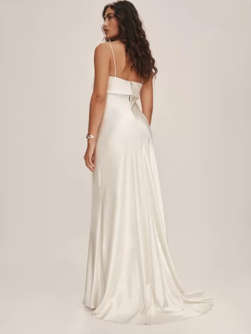 Reformation Jovie Bridal Silk Dress Ivory