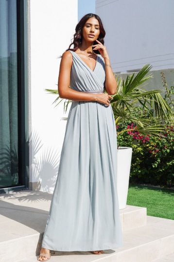 TFNC Kily Sage Green Maxi Bridesmaid Dress