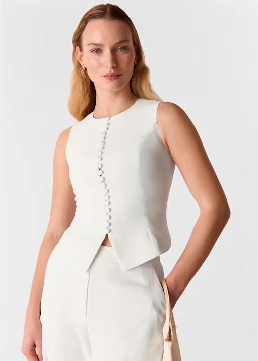 Ivory Andie Wedding Waistcoat £249