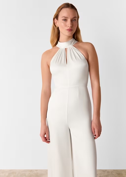 Ivory Halterneck Bridal Jumpsuit, £499