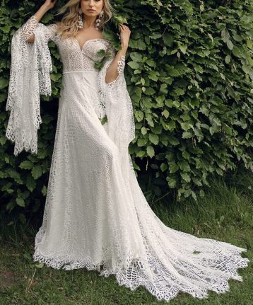 Women's Wedding Dresse Bohemian Wedding Gowns, Ivory